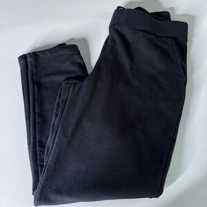 Womens Lands End Serious Sweats 10-12 Black